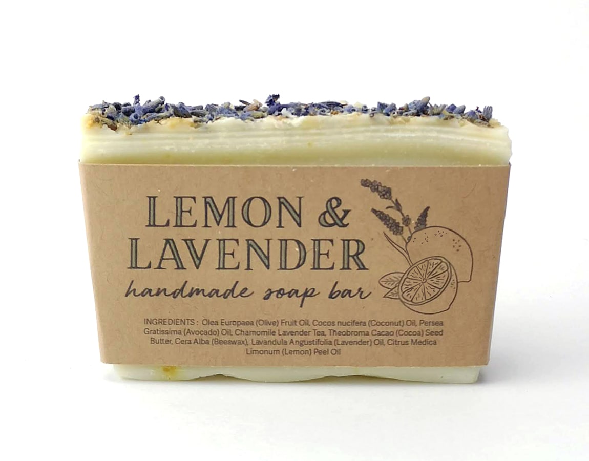Lemon Lavender soap label design